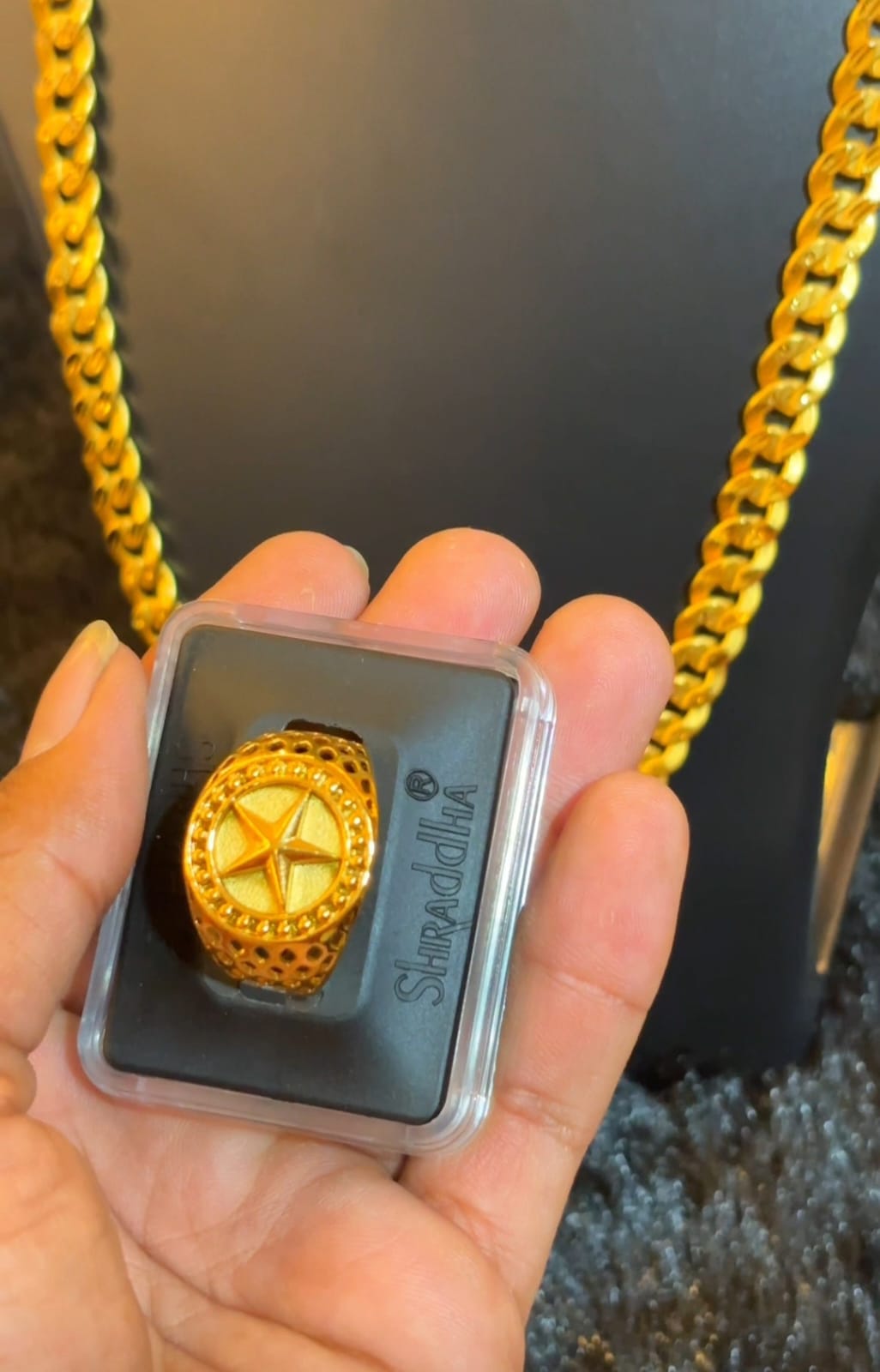 Gold  Polish Chain + Ring Combo Set | Luxury Look | PayalFancyStorePushkar